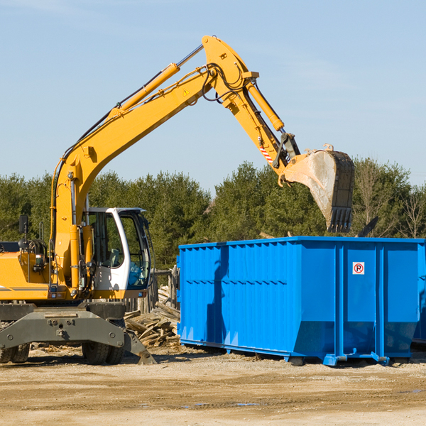 are there any restrictions on where a residential dumpster can be placed in Hale